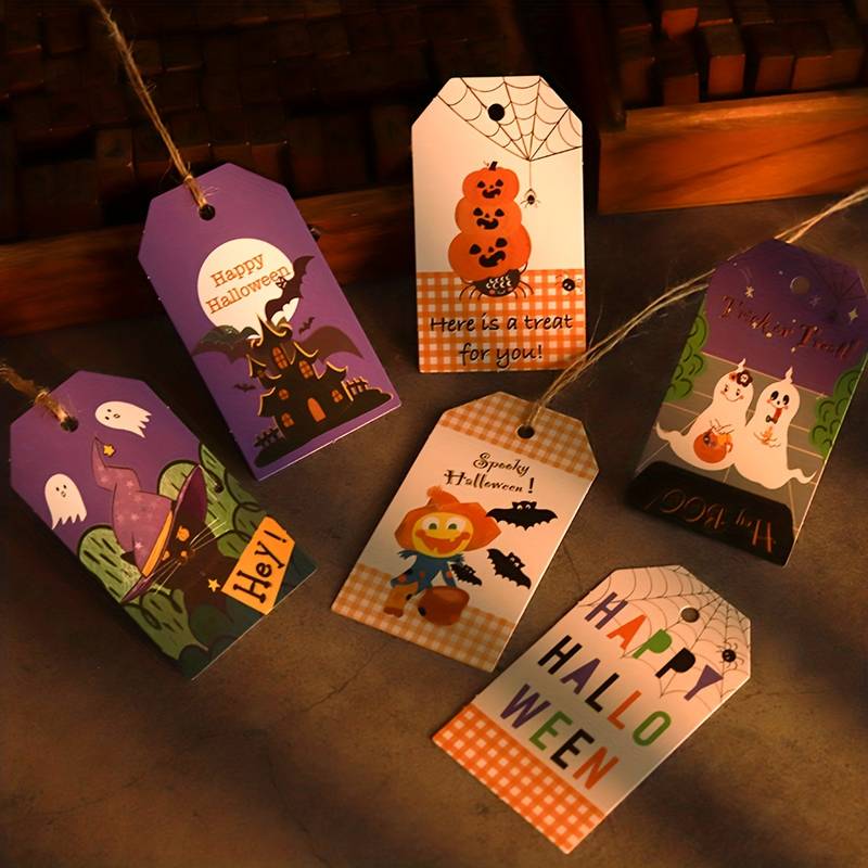 Halloween Tags Halloween Candy Bag Gift Box Decoration Tags - Temu